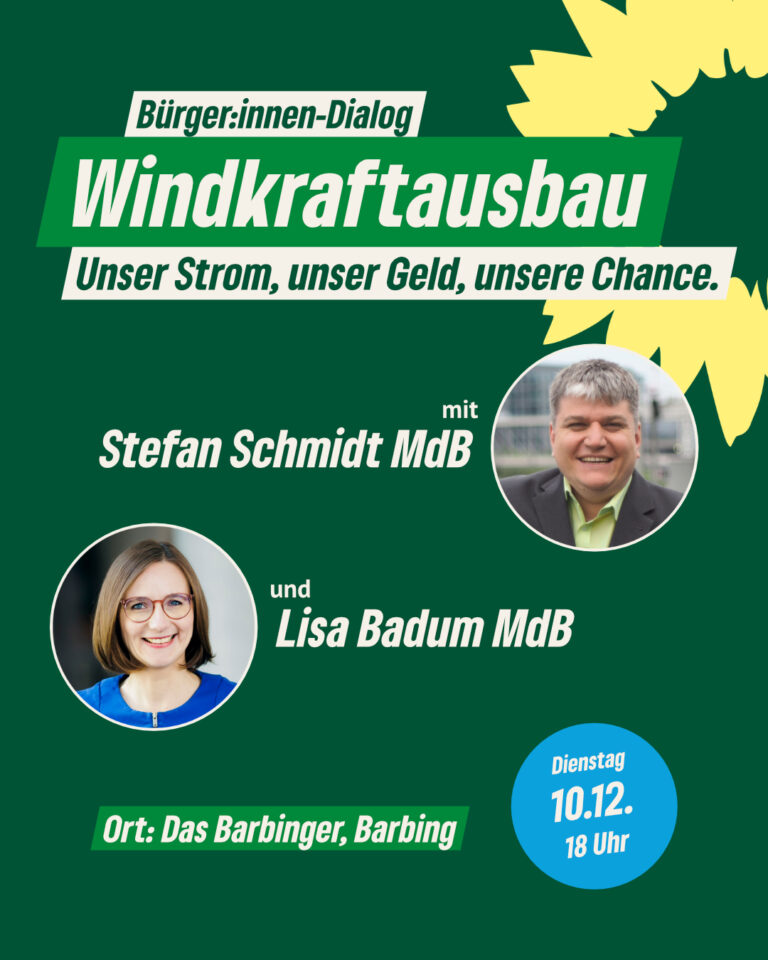 Wahlkampfveranstaltung in Barbing: BürgerInnen-Dialog zum Thema Windkraft